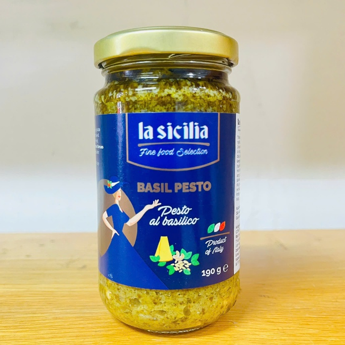 [ Date 07/28 ] Sốt Pesto xanh La Sicilia 190g - Basil Pestro Sauce 190g