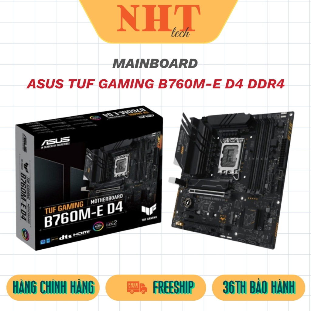 MAINBOARD ASUS TUF GAMING B760M-E D4 DDR4