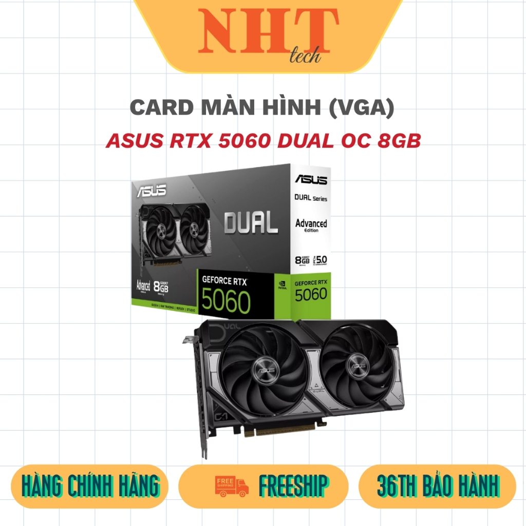 VGA ASUS GEFORCE RTX 5060 DUAL OC 8GB