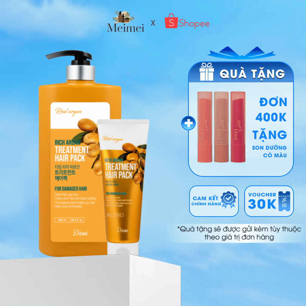 Kem Ủ Tóc Chứa Dầu Argan DAIM Rich Argan Treatment Hair Pack