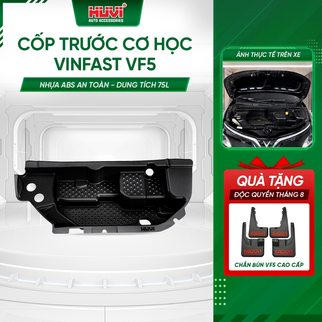 |TẶNG CHẮN BÙN| Cốp trước Vinfast VF5 2023-2026 tăng không gian chứa đồ Huvi