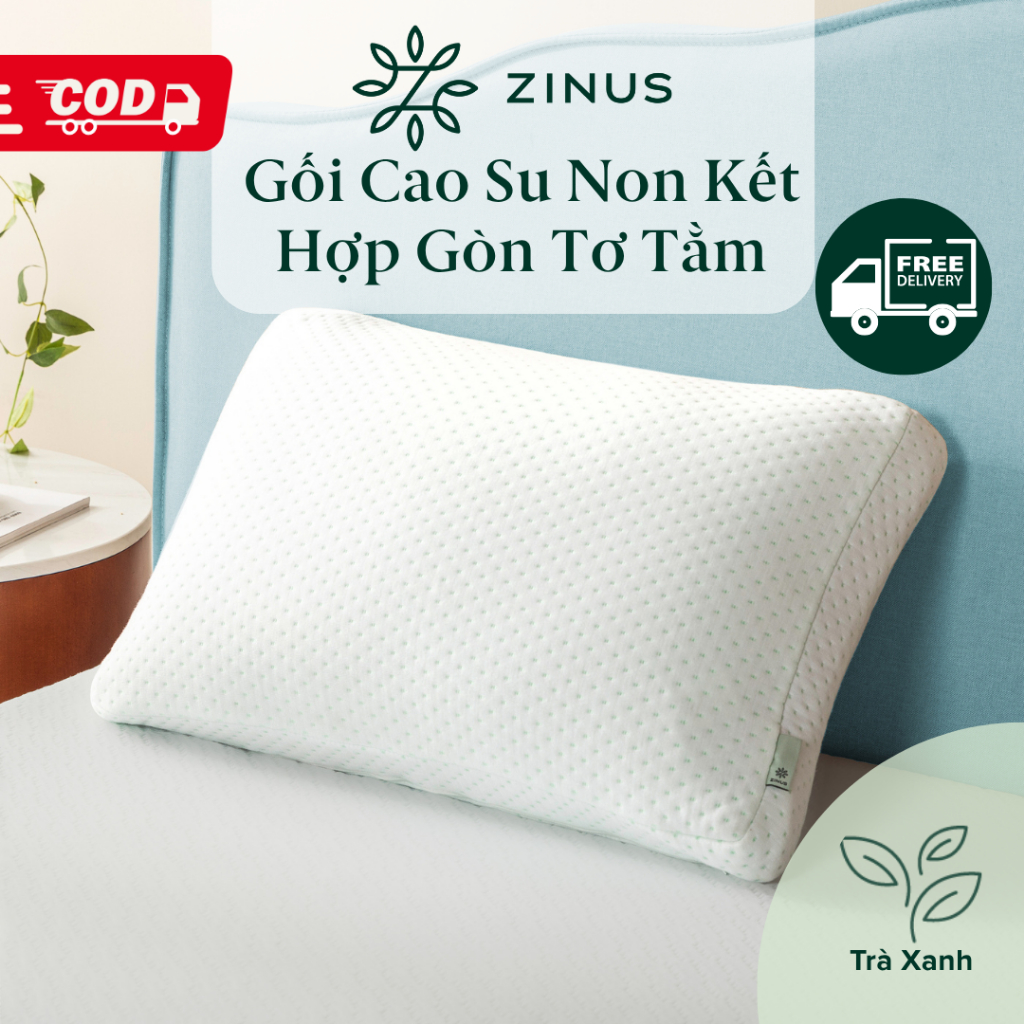 Gối Cao Su Non Kết Hợp Gòn Tơ Tằm - Dual Side Memory Foam Pillow