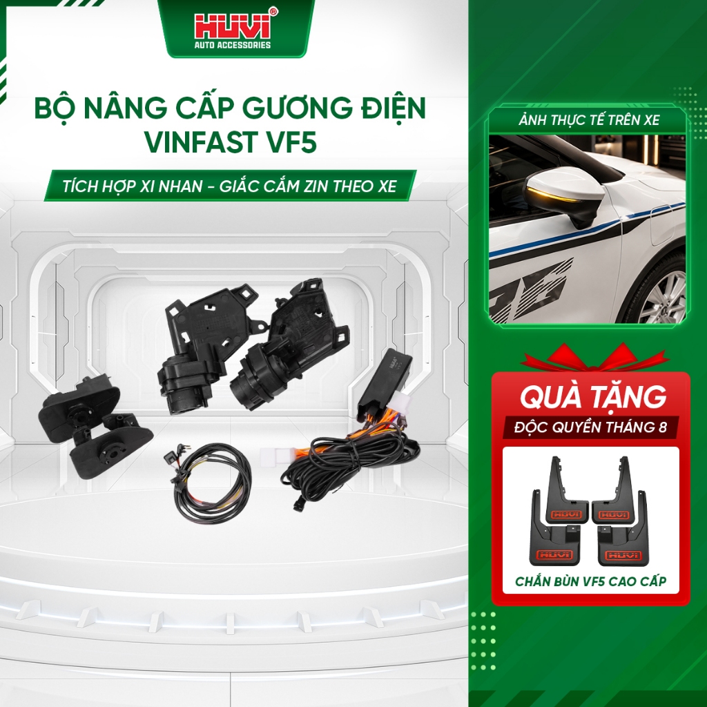 |TẶNG CHẮN BÙN| BỘ NÂNG CẤP GƯƠNG GẬP ĐIỆN VINFAST VF5 HUVI