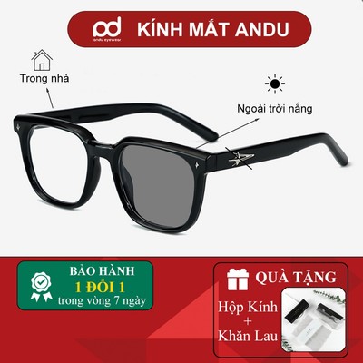 Gọng kính cận thời trang nam nữ ANDU dáng vuông chống tia UV chất liệu nhựa cao cấp - 91AD38