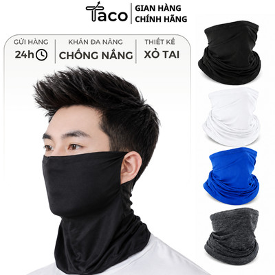 Khăn Ống Phượt Đa Năng TACO, Khăn Chống Nắng Hở Tai Chống Bụi Tiện Lợi, Nhiều Màu Sắc, Vải Cotton Siêu Thoáng