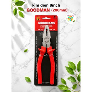 Kìm Cắt 8inch 190mm GOODMAN - Kìm cắt cho thợ điện, kìm cắt dây điện, kẽm, dây nhựa GOODMAN
