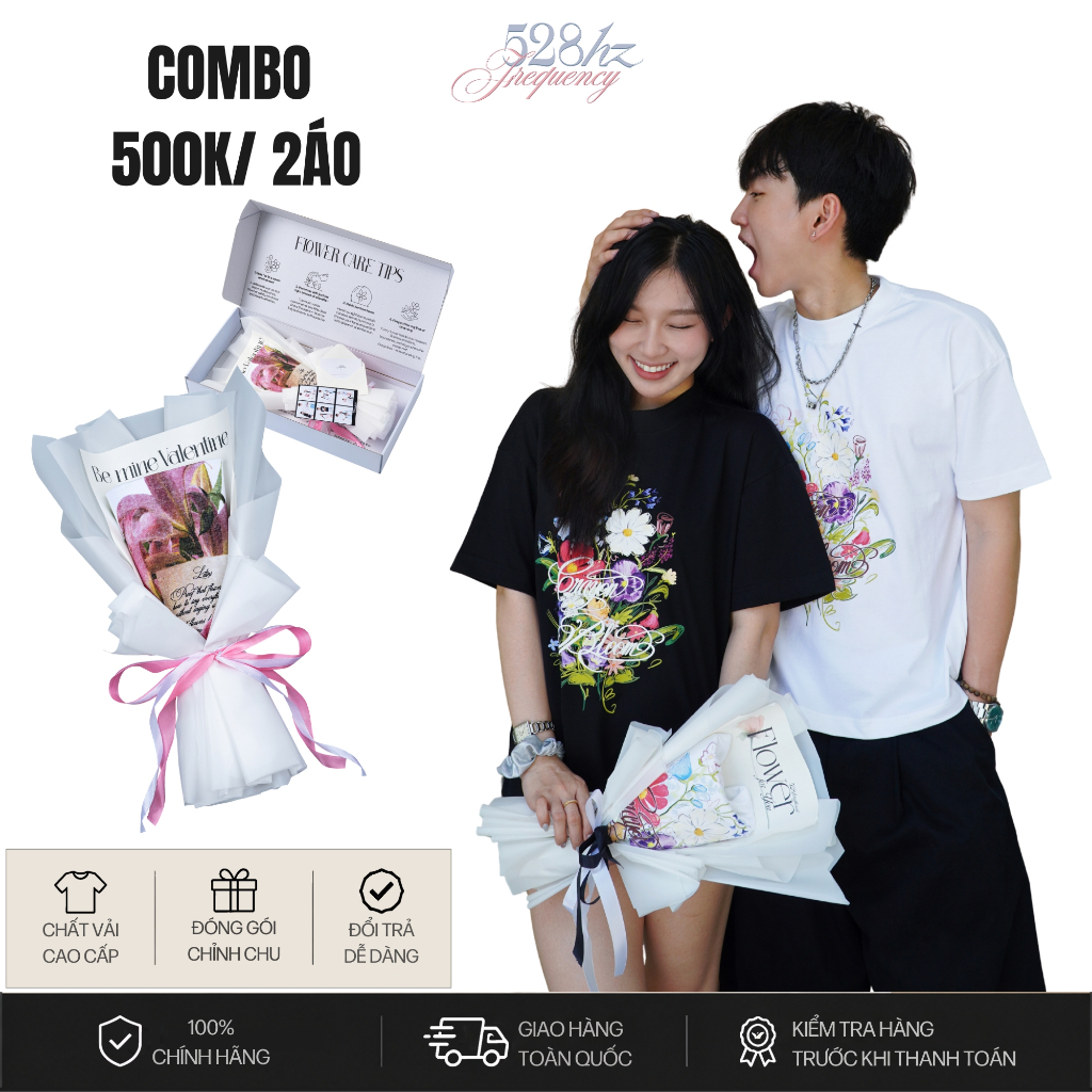 Áo Crayon 528Hz, local brand unisex màu trắng cho nam nữ, 100% cotton