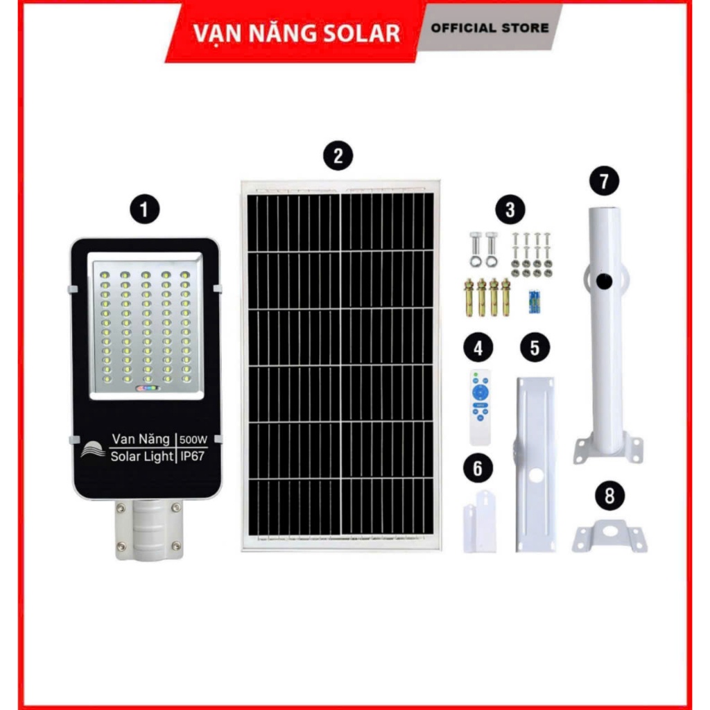 Đèn Năng Lượng Mặt Trời Vạn Năng Solar Light 500w