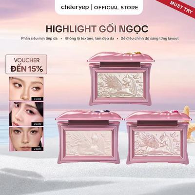 CHÉERYEP Phấn Bắt Sáng Highlight Chạm Khắc Hiệu Ứng Lì Và Nhũ Căng Bóng Sáng Da Pillow Gem