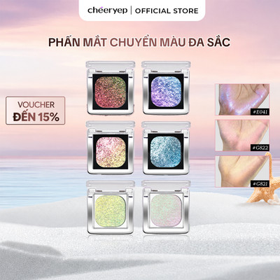 [chéeryep] Phấn Mắt Nhũ CHEERYEP Ánh Kim Pha Lê Công Nghệ Phấn Nướng Cao Cấp Kèm Hộp Bạc 1.5g Nhũ Lấp Lánh