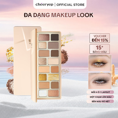 Bảng Phấn Mắt CHÉERYEP Ánh Kim Tone Nâu Xám Tạo Chiều Sâu Đôi Mắt Chất Phấn Mịn Chuẩn Màu Dễ Phối