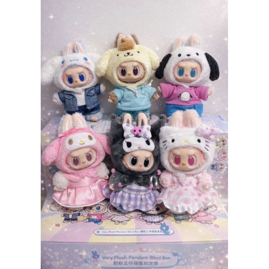[Order-Check Card] Popmart Labubu The Monster X Sanrio Characters Blindbox móc khóa Hộp mù NGẪU NHIÊ