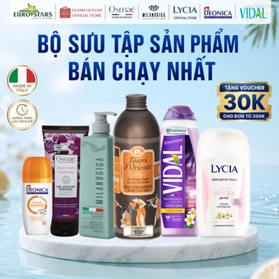 [BỘ SƯU TẬP BÁN CHẠY] Sữa Tắm Tesori d'Oriente-Osmaé-Vidal, Dầu Gội/Xả Milanogica, DDVS Lycia, Lăn Khử Mùi Deonica