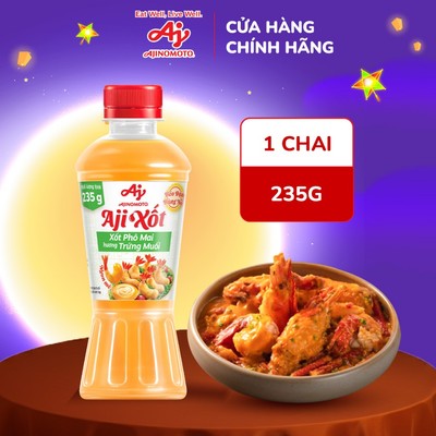 [CHÍNH HÃNG] Xốt phô mai hương trứng muối "Aji-Xốt" 235g/chai