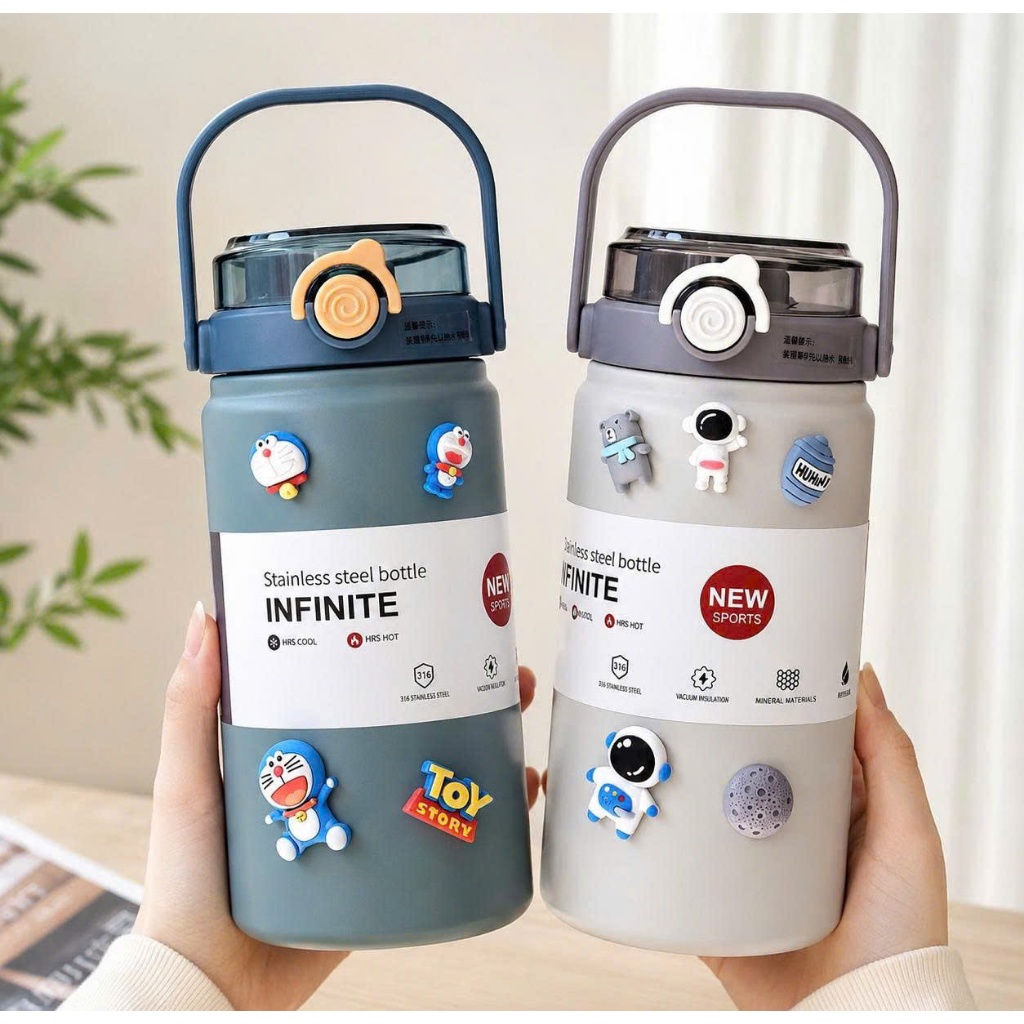 Bình Giữ Nhiệt Infinite Inox 316 1 Lít | Bình Nước Giữ Nóng Lạnh Miệng Rộng Quai Xách Nắp Khóa
