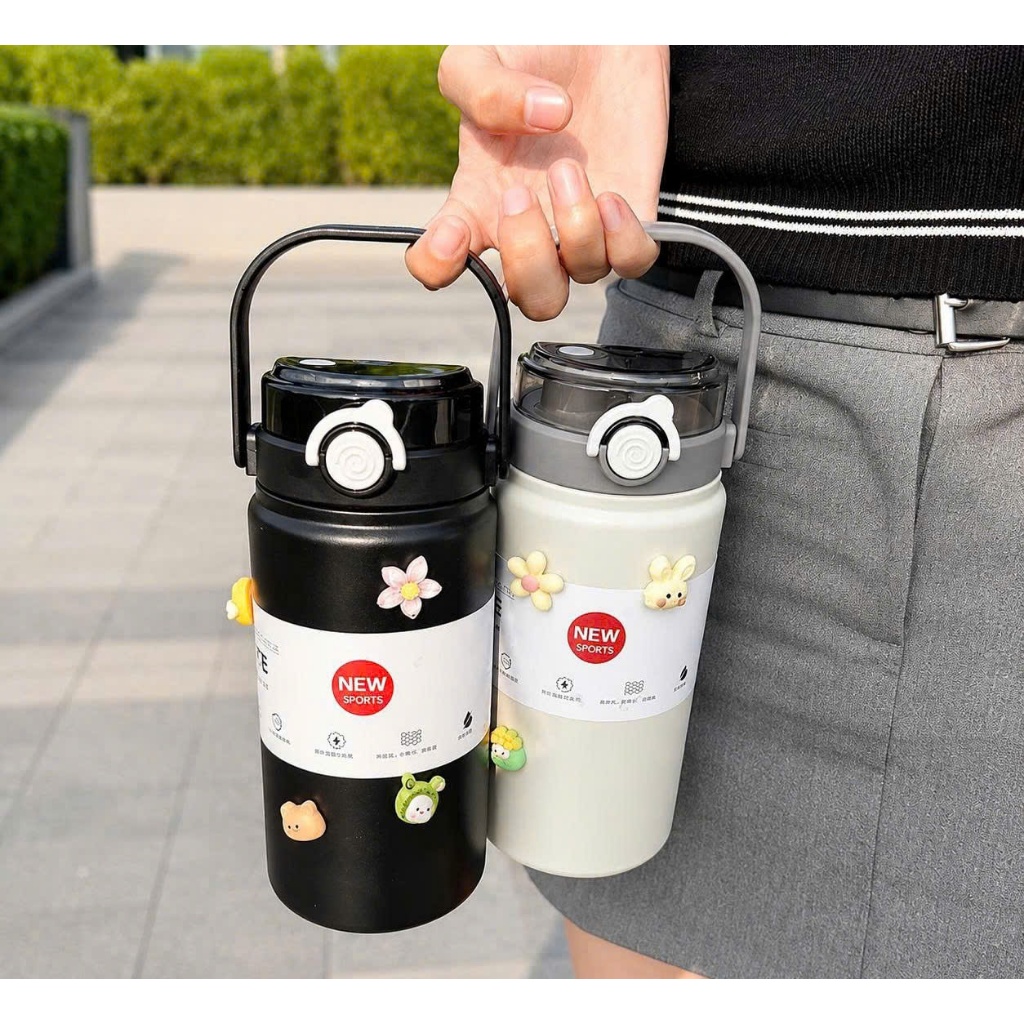 Bình Giữ Nhiệt Infinite Inox 316 1000ml | Bình Nước Giữ Nóng Lạnh Có Quai Xách Miệng Rộng Dễ Vệ Sinh