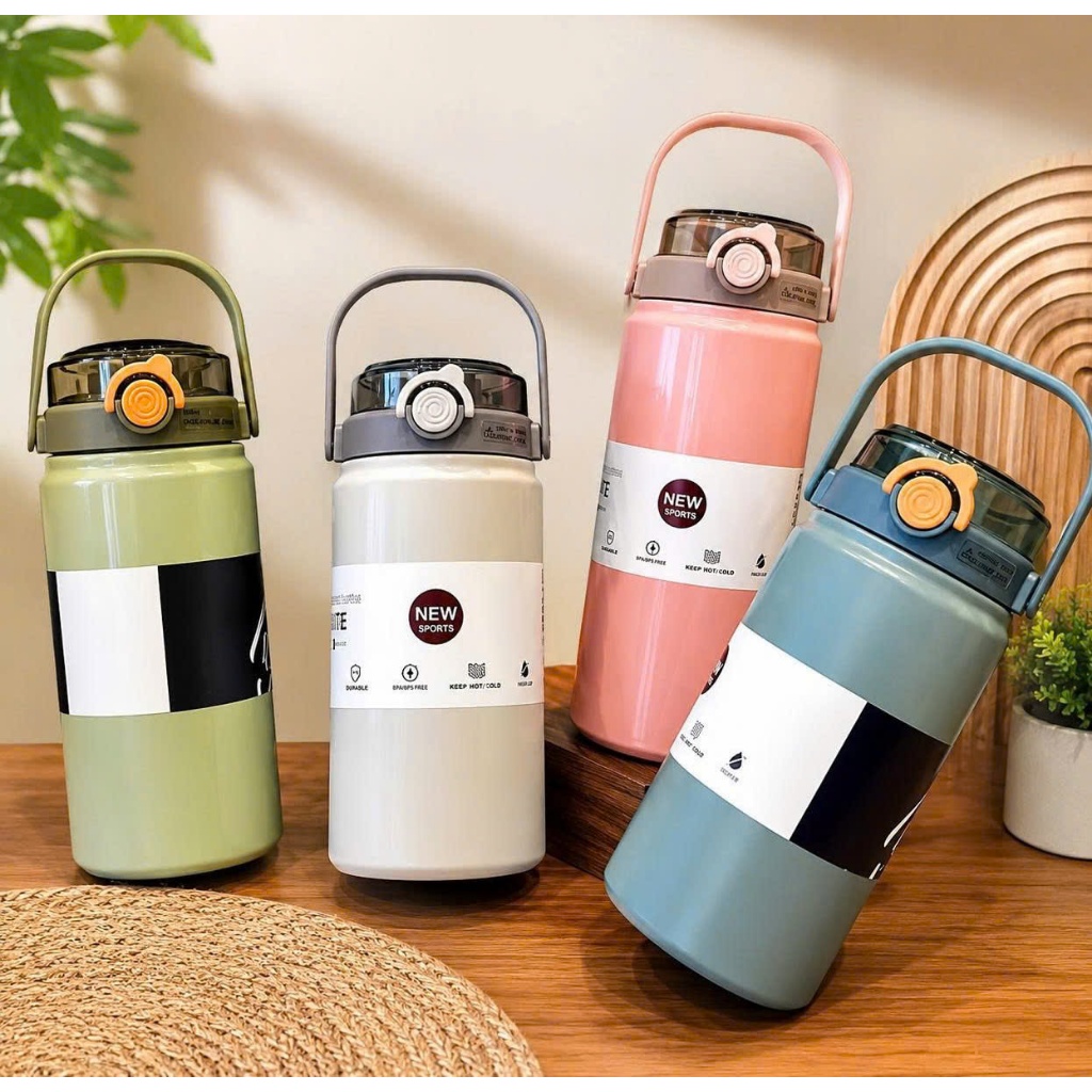 Bình Giữ Nhiệt Infinite Inox 316 1 Lít | Bình Nước Giữ Nóng Lạnh Miệng Rộng Quai Xách Nắp Khóa