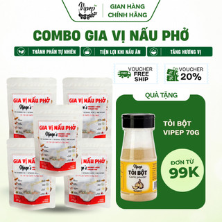 Combo gói gia vị nấu phở bò tự nhiên vipep - gia vị vipep