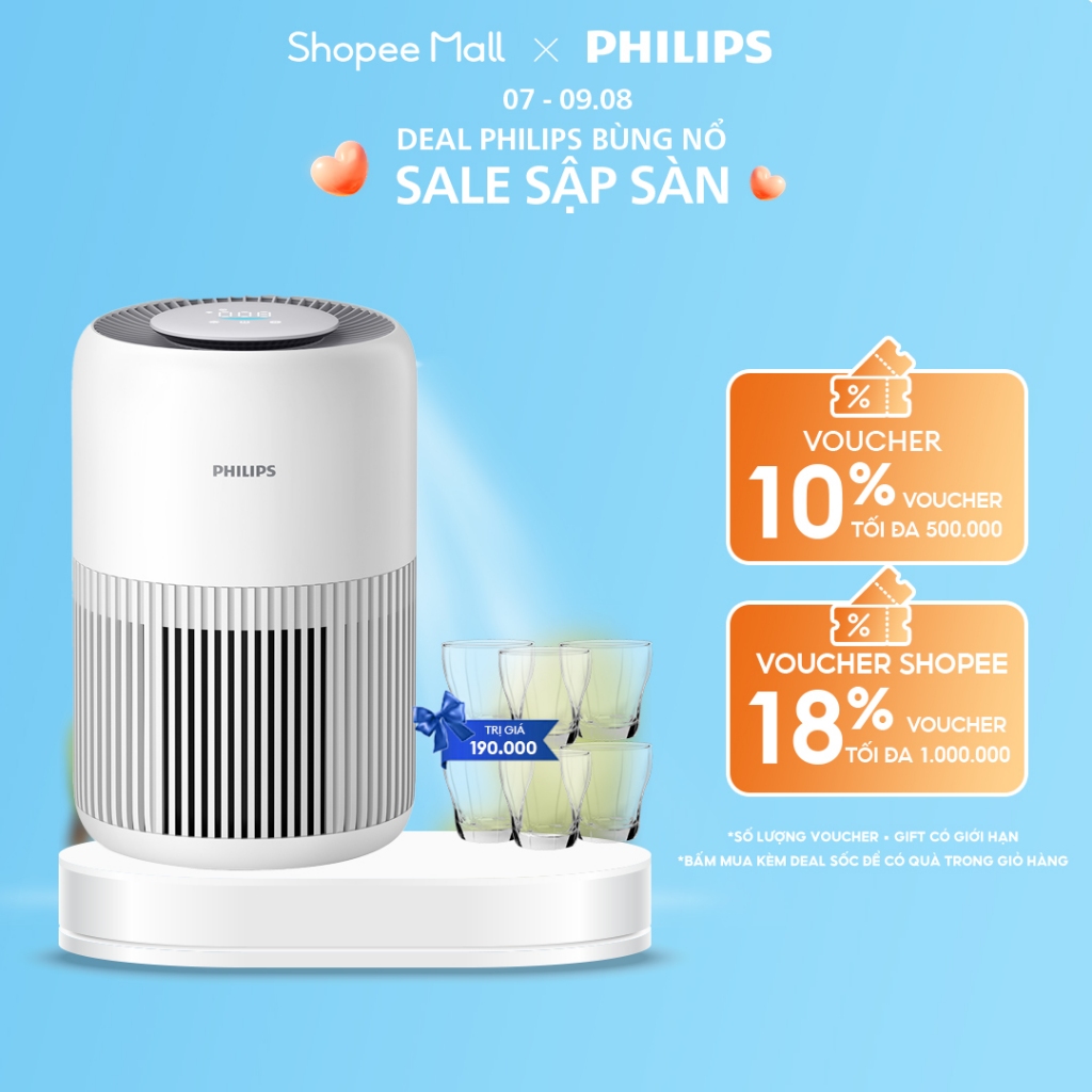 Máy Lọc Không Khí Philips AC0950/10 Pureprotect Mini |65m2- - Hàng Chính Hãng