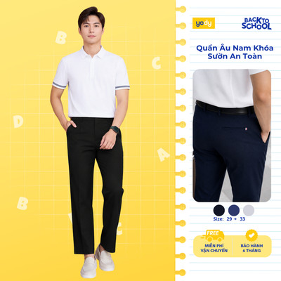 Quần âu nam Yody, quần tây công sở khóa sườn ẩn TRA MOTR26A005