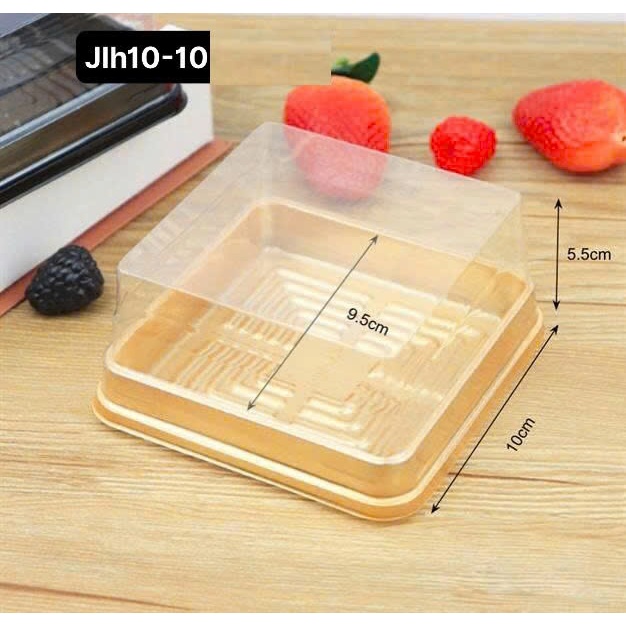 Khay trung thu vuông đế vàng JLH10-10 cho bánh 250gr 20 cái / 50 cái