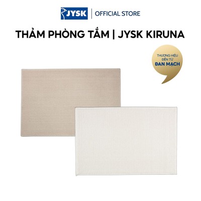 Thảm phòng tắm | JYSK Kiruna | polyester | trắng/be | R40xD60cm