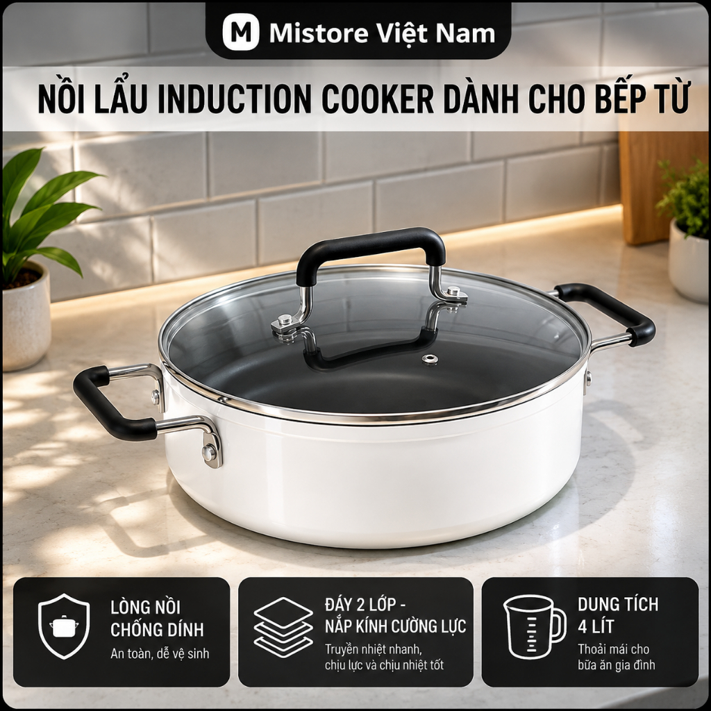 Nồi lẩu Induction Cooker dành cho bếp từ
