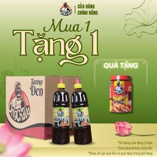 Thùng 12 chai Tương Đen thương hiệu Ông Chà Và 863gr  - Hàng Chính Hãng