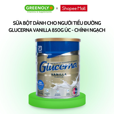 Sữa bột dành cho người tiểu đường Glucerna Vanilla 850g Úc - Tem phụ nhập khẩu chính hãng