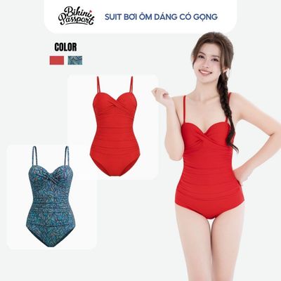 Đồ bơi một mảnh nữ có gọng nâng ngực ôm dáng đi resort - Bikini Passport - BS343_RD