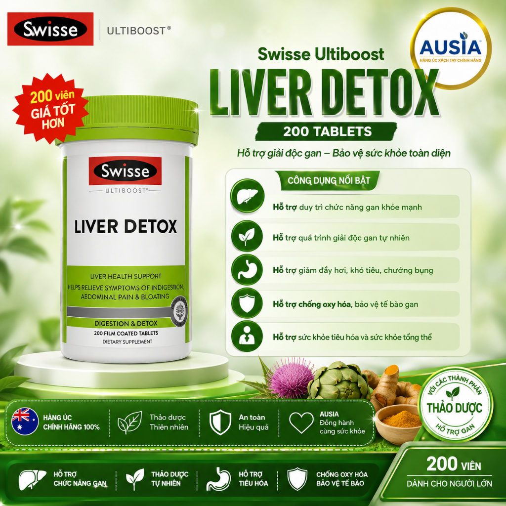 Swisse Ultiboost Liver Detox 200 Tablets