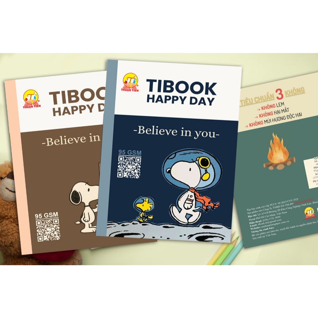 (1 Lốc 10 Quyển) Vở Tân Thuận Tiến Believe 96 Trang 4 Ô Ly Ngang Kích Thước 155x205 mm Dày 80 Gsm (V