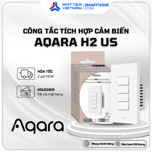 Aqara Presence Switch H2 US Tích Hợp Cảm Biến Hiện Diện, Tương Thích Matter - BẢN QUỐC TẾ