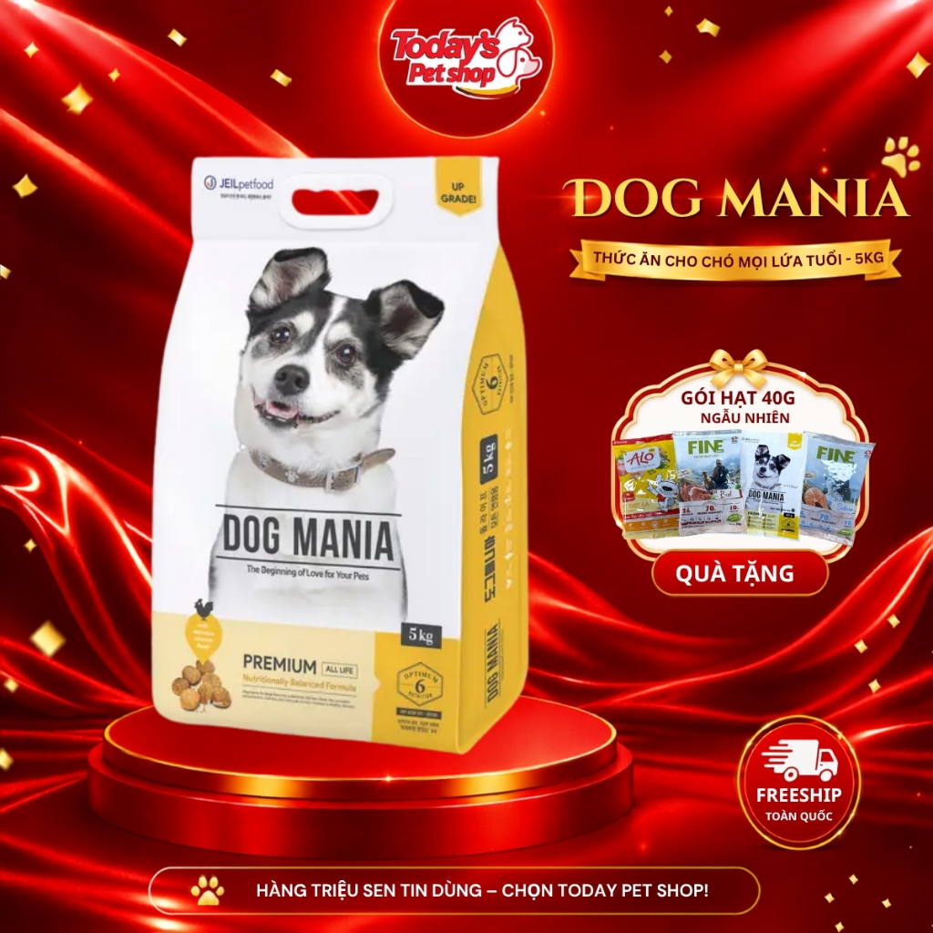 [5KG] DOG MANIA PREMIUM - Thức ăn hạt khô cho chó mọi lứa tuổi Dog Mania PREMIUM