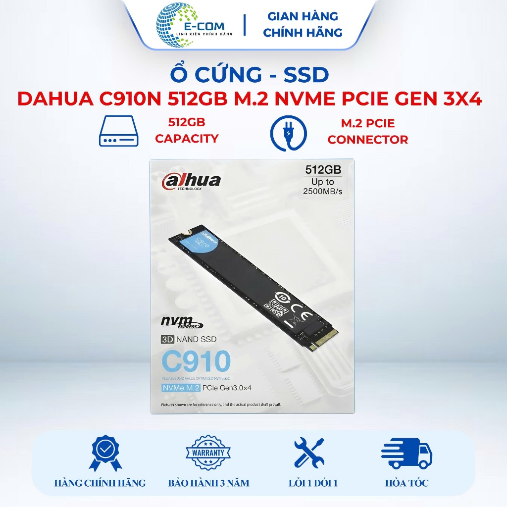 [SP FULL VAT] Ổ Cứng SSD DAHUA C910N 512GB M.2 NVMe PCIe Gen 3X4