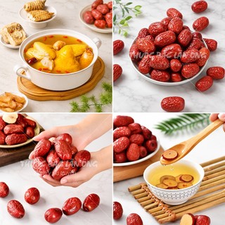 Táo đỏ Hàn Quốc sấy khô 500g, pha trà, ăn vặt, hầm canh thơm ngon bổ dưỡng - Lãn Ông