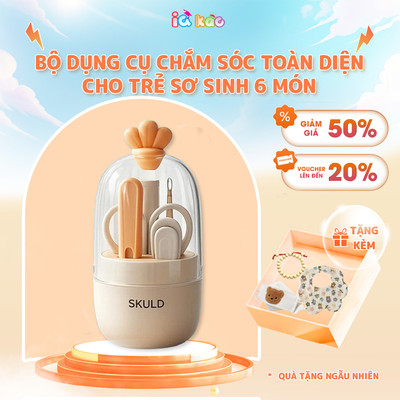 Bộ Dụng Cụ Chăm Sóc Toàn Diện Cho Trẻ Sơ Sinh SKULD A1 – Bộ 6 Món, Dùng Cho Bé Từ 0 Tháng Tuổi, Thiết Kế An Toàn