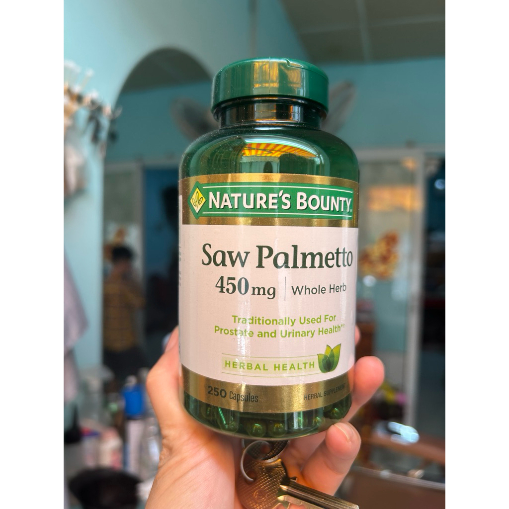 Viên uống Saw Palmetto 450mg Nature’s Bounty [Hàng Mỹ]