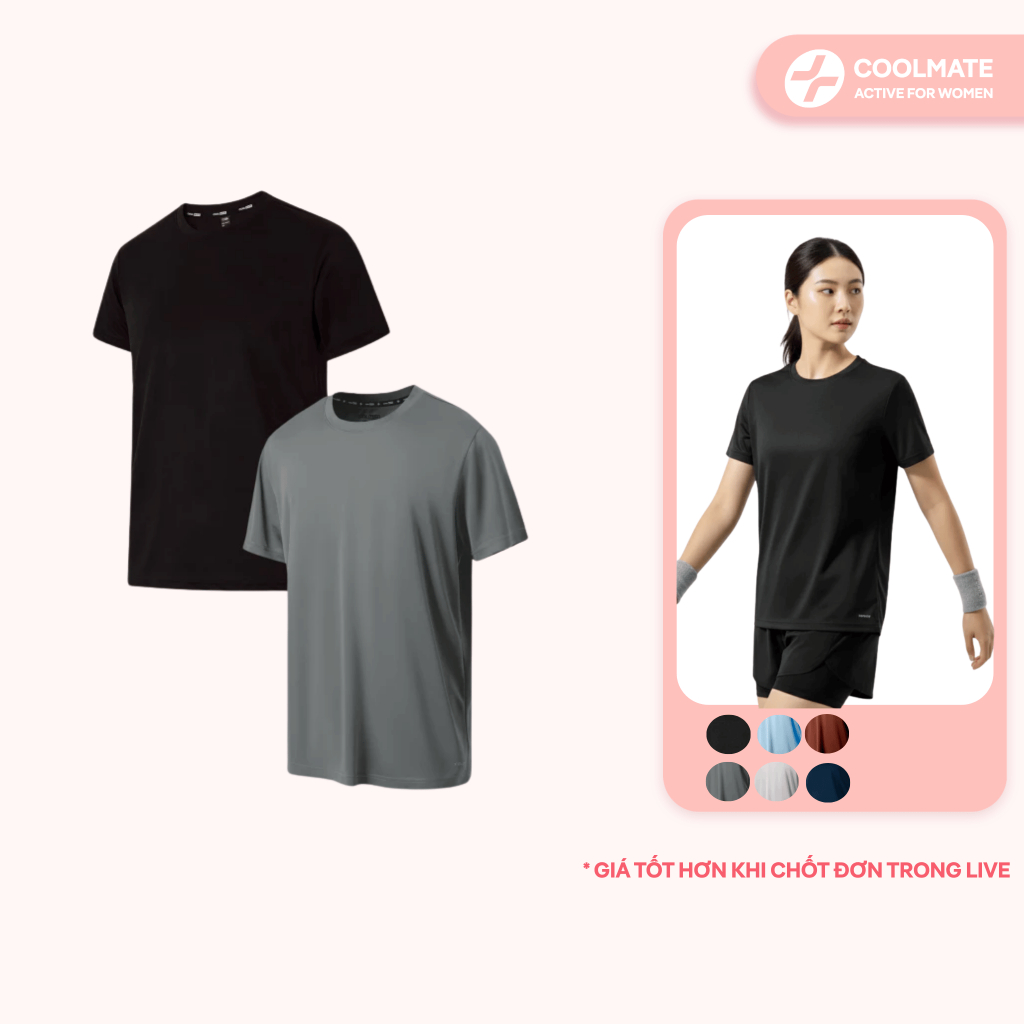 [GIÁ TỐT TRÊN LIVE] Combo 2 Áo thể thao UNISEX Nam Nữ Coolmate basics thoáng khí - Coolmate Active F