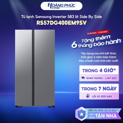 Tủ lạnh Samsung Inverter 583 Lít Side By Side RS57DG400EM9SV {Ship HCM 0Đ}