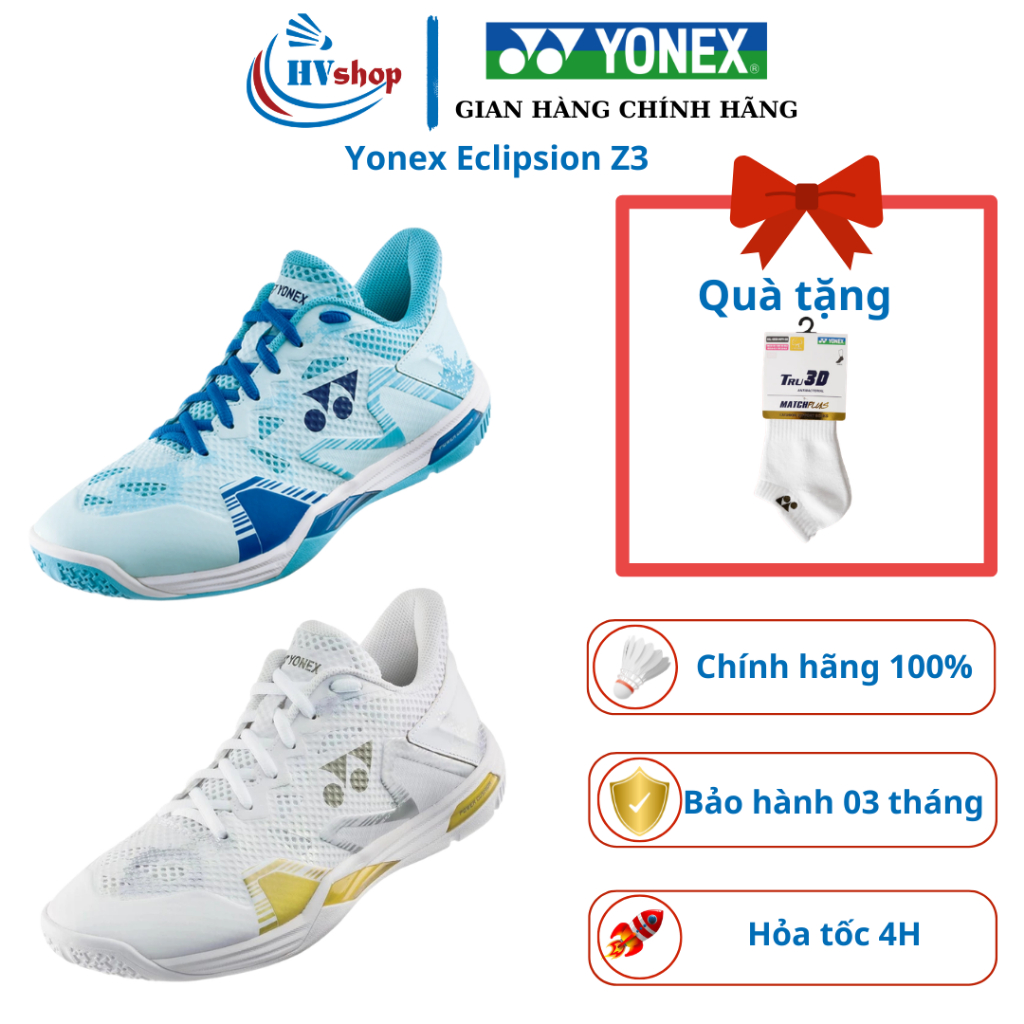Giày cầu lông Yonex Eclipsion Z3 chinh hãng, bảo hành 01 tháng, tặng tất đi kèm - HVShop