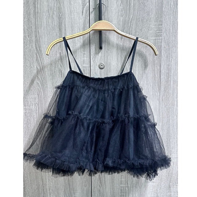 Áo babaydoll bồng lưới hai dây