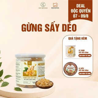 Gừng non sấy dẻo Mahena 250g - Ít ngọt, cay nhẹ, hỗ trợ làm ấm và dịu cổ họng