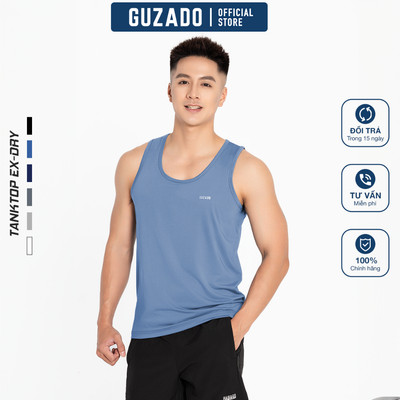 Áo Ba Lỗ Nam GUZADO Vải Thun Lạnh Mềm Mát, Thấm Hút Tốt, Co Giãn Cao, Chống Nhăn Dão Vải GTT-GATT25S005