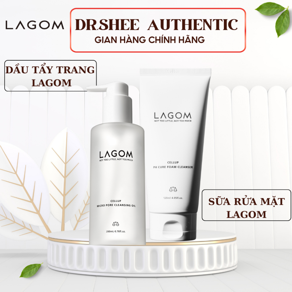 Combo làm sạch da Lagom dầu tẩy trang và sữa rửa mặt cho làn da sạch sâu, tươi mát và cân bằng độ pH