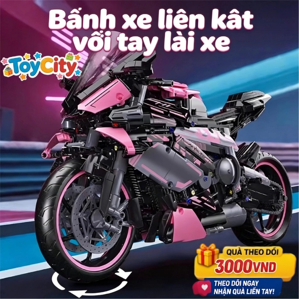 M1000RR Bộ mô hình xe máy siêu tốc - Đồ chơi xếp hình trí tuệ độ khó cao