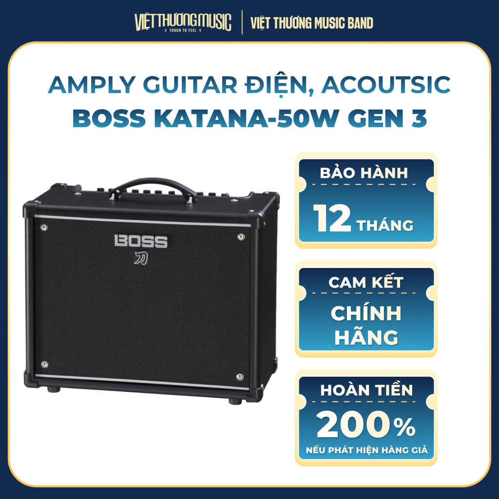 Amply Guitar Điện Boss Katana 50 Gen 3 (KTN-50-3) Công Suất 50W Âm Mạnh Mẽ Chuyên Nghiệp
