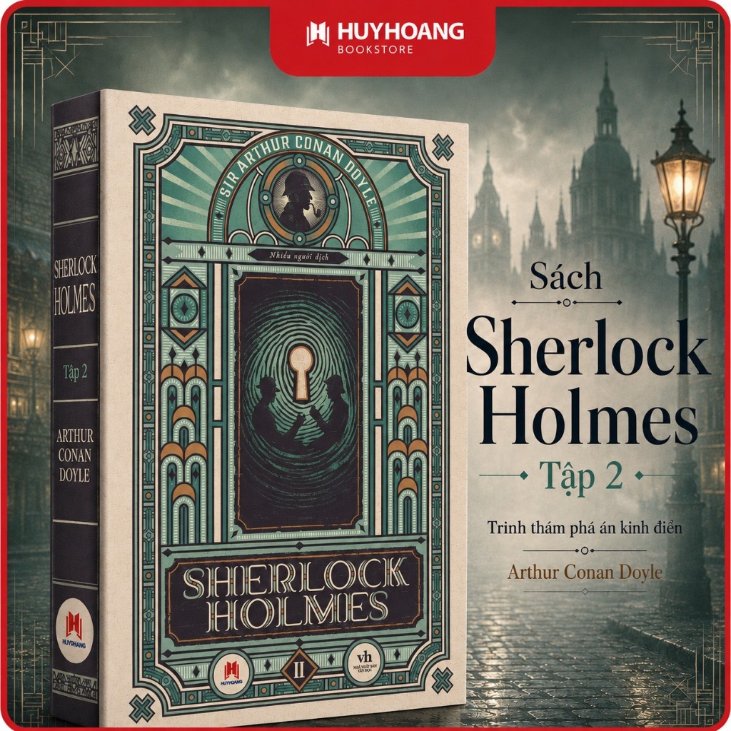 Sách Sherlock Holmes Tập 2, sách trinh thám phá án kinh điển của Arthur Conan Doyle, huy hoàng book