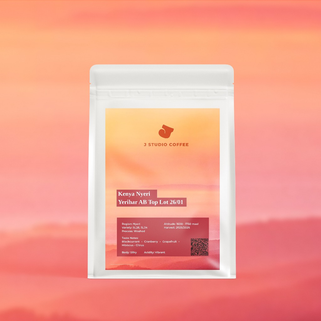Cà Phê Hạt Arabica Kenya Nyeri Yerihar AB Top Lot 26/01 | Specialty Coffee Rang Light | J Studio Cof