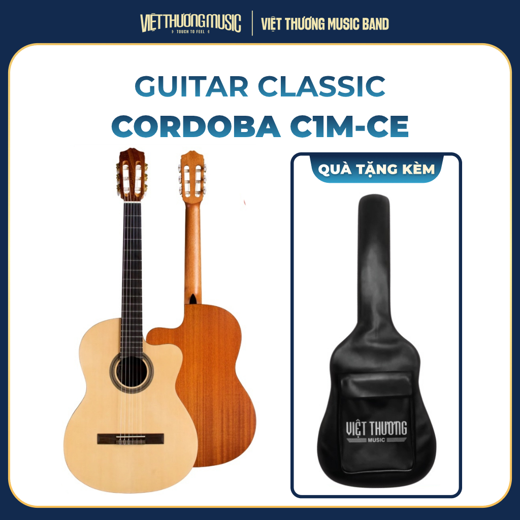 Đàn Guitar Classic CORDOBA C1M CE (C1M-CE) Gỗ Vân Sam Âm Thanh Ấm, EQ Fishman